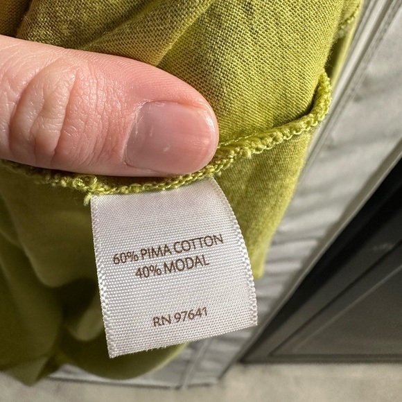 Pure Jill Women's Super Soft Tunic Green Tops Medium‎ Long Sleeve Modal Blend - Picture 5 of 7